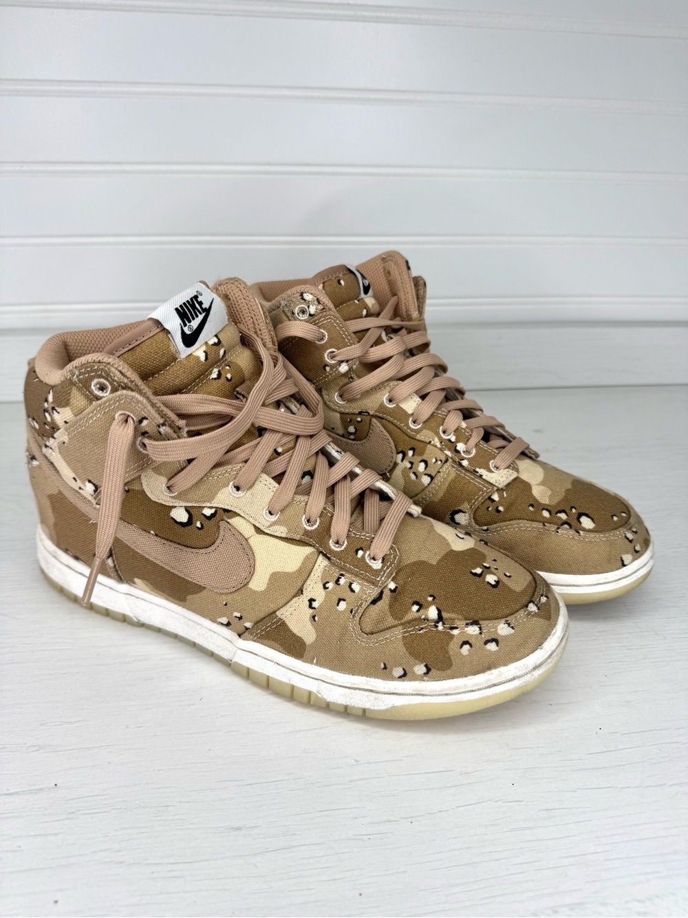Nike Dunk High Desert Camo Canvas Womens 9 Sneaker DX2314-200 No Box
